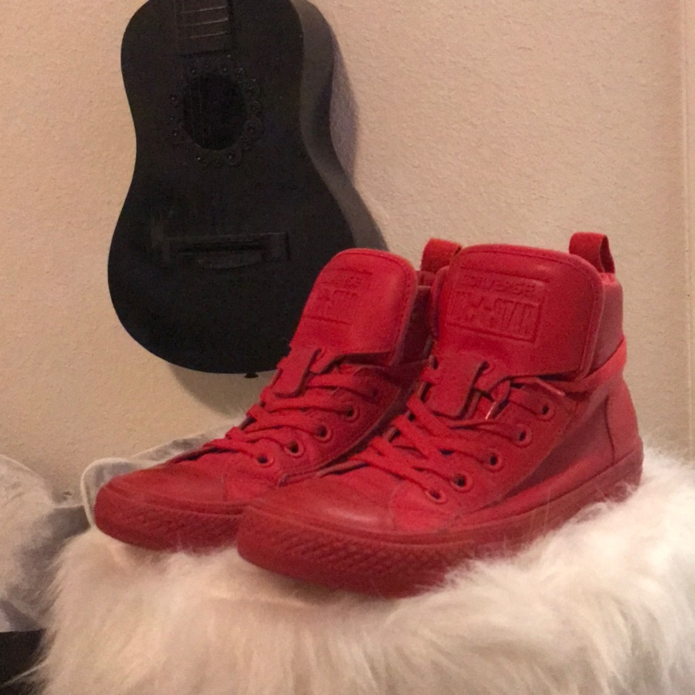 COPY - BACK TO SCHOOL! UNISEX All Red Hightop Con…